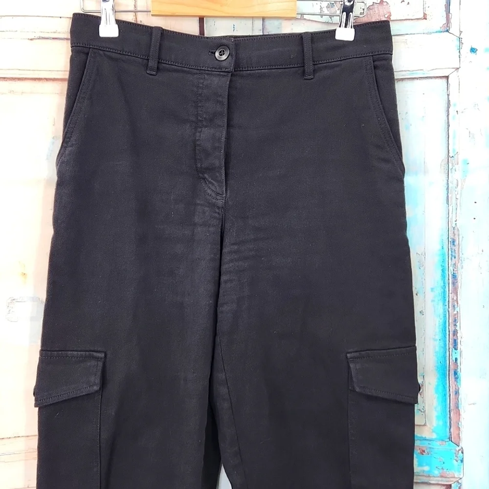 Aritzia Wilfred Free Modern Cargo Pant Black Denim